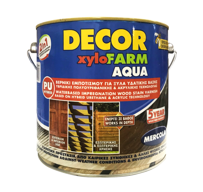 Mercola Decor Xylofarm Aqua Water Based Wood Stain Blue 2.5L