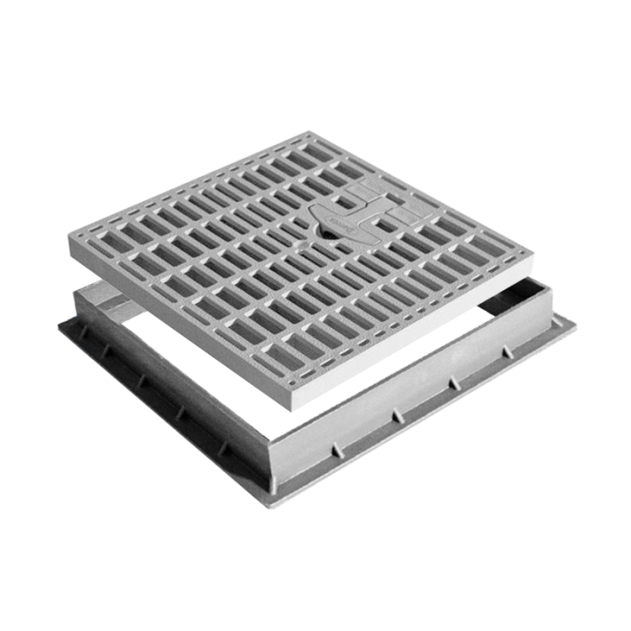 Manhole Cover & Frame Plastic Gully Grate 20 x 20cm