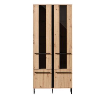 Sardinia Black / Artisan Oak 84.5x35x193.5cm Showcase