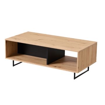 Sardinia 11008236 Black Artisan Oak 120.5x60.5x42.5cm Coffee Table