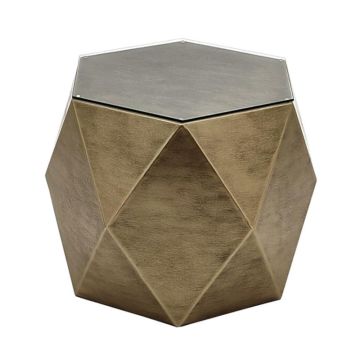 Fyl Best 157-223-027 Metal Bronze 54x46.8x40.5cm Side Table