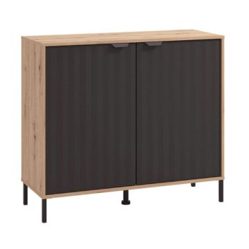 Буфет Vandea Artisan Oak / Черный матовый 106x40x93 см