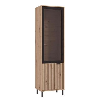 Витрина Mayenne Black Mat / Artisan Oak 55x40x195 см