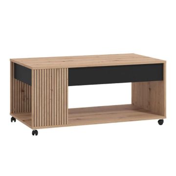 Журнальный столик Mayenne 11013516 из черного матового дуба Artisan размером 101x55x45 см