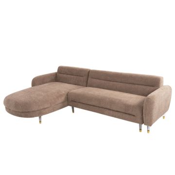Flyer HM6072.01 Brown Reversible Corner Sofa