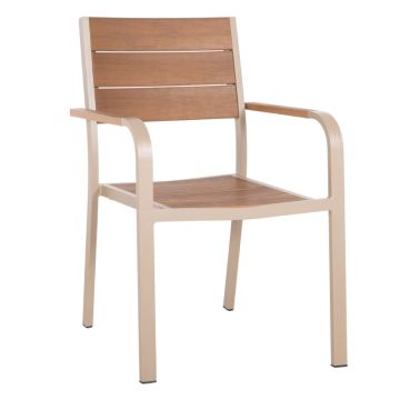 Saga Champagne Polywood Aluminum Garden Chair
