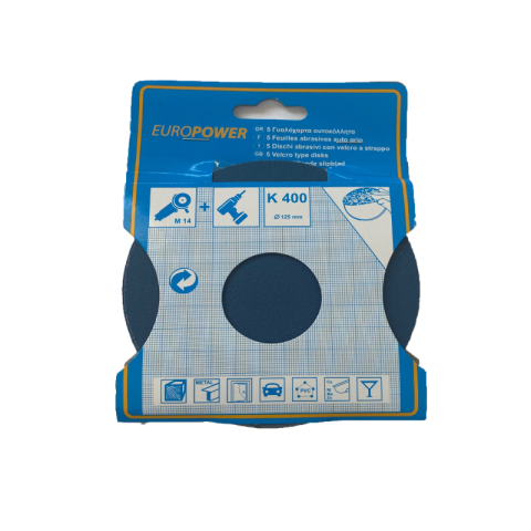 Europower 125mm Sanding - Abrasive Disc K400 5pcs