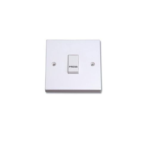 Europower 10A 1-Gang 1-Way White Press Door Bell Switch