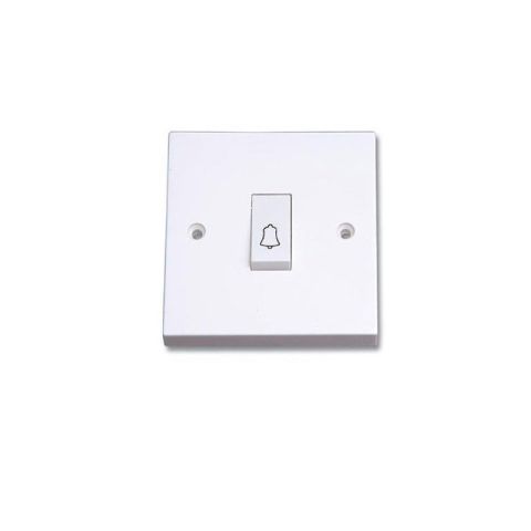 Swe 10A 1-Gang 1-Way White Retractive Door Bell Switch