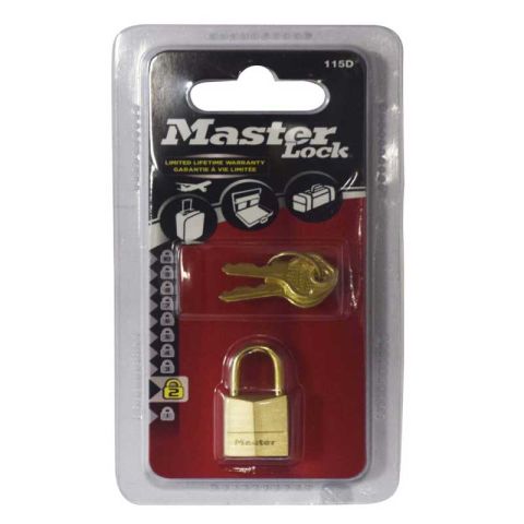 Masterlock Mas.Brass 115D Standard Padlock 15mm