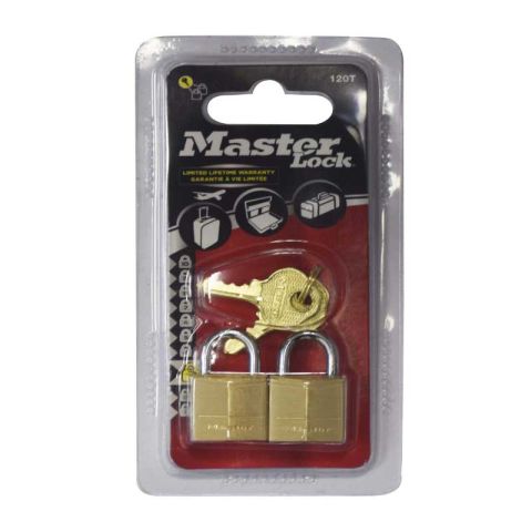 Masterlock Mas.Brass 120EURT 2pcs Set Standard Padlocks 20mm