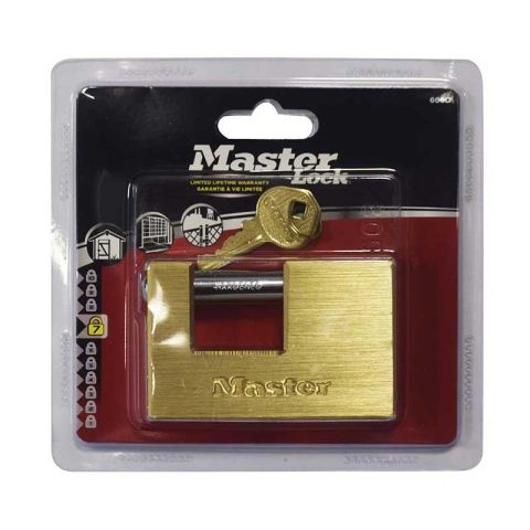 Masterlock Mas.Brass 608D Rectangular Padlock 85mm