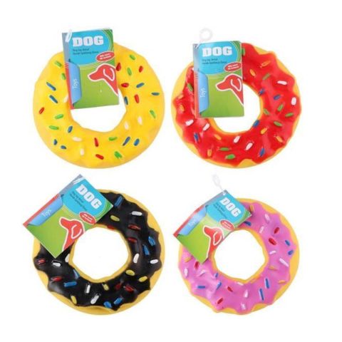 Maxxpro Dog 4Ass Squeaky Donut Pet Toy