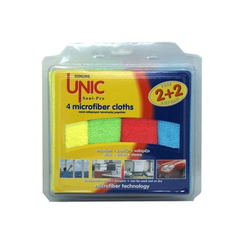 Unic Microfiber Cleaning Cloths 30x30cm 2+2pcs