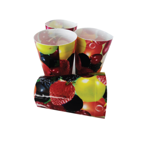 Water Glasses PMS Set 4pcs Fruit Design 183/869