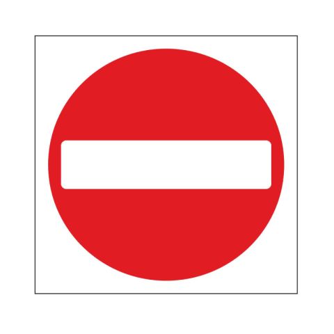 One Way Sign 95x95mm