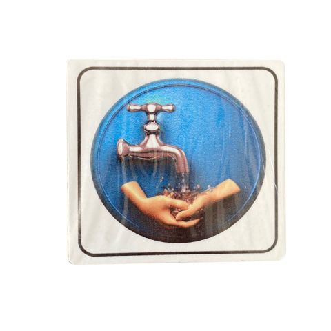 Wash Hands Sign 95x95mm