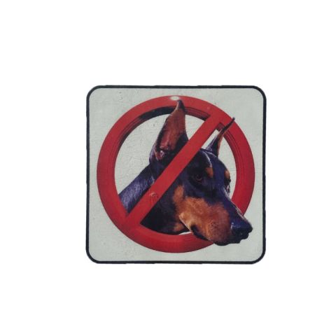 No Animals Info Sign 95x95mm