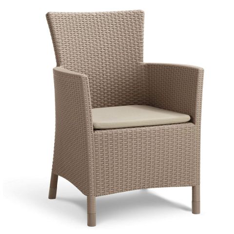 Keter Alibert Iowa Rattan Cappuccino Garden Armchair