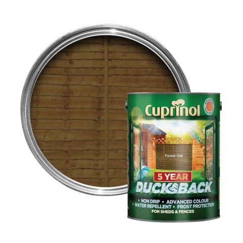 Cuprinol Forest Oak Ducksback 5L Wood Preserver Shed & Fences