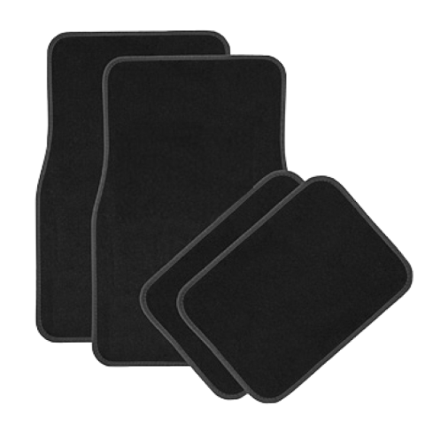 Kinzo 4pcs Set Black Car Mats