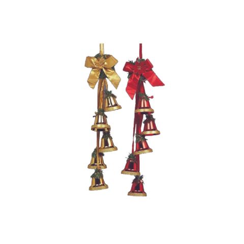 Stax Christmas Baubles Bells Gold Red 5pcs