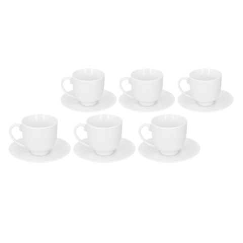 Alpina 12pcs Set White Coffee Cups 75ml