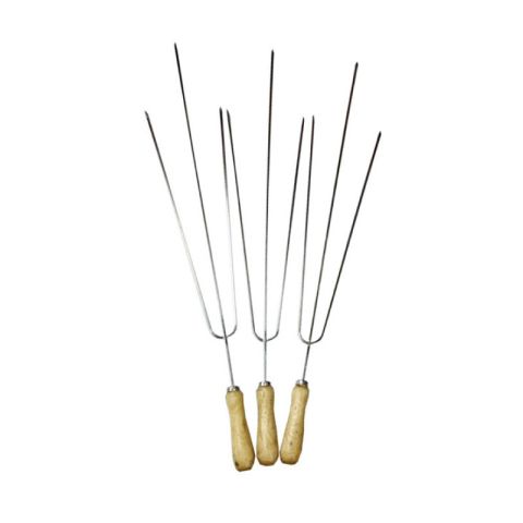 Small Stainless Steel 3 Pcs Set Τriple BBQ Skewers