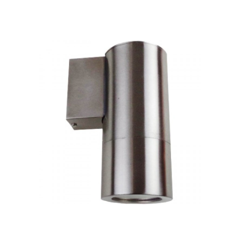 Inox GU10 50W Steel Silver Outdoor Wall Light