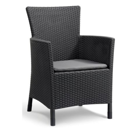 Keter Alibert Iowa Rattan Graphite Garden Armchair