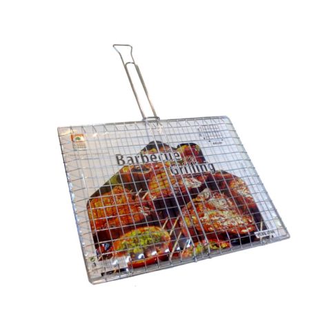 H&C HCBG2786 40x36cm Double Chrome BBQ Grill