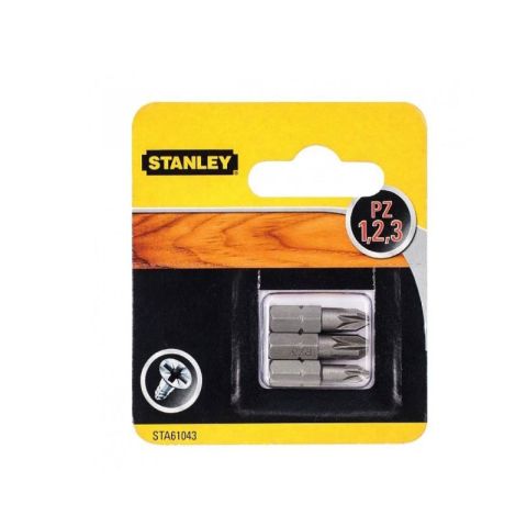 Stanley STA61043 25mm 3Pcs Pz1.2.3 Screwdriver Bits