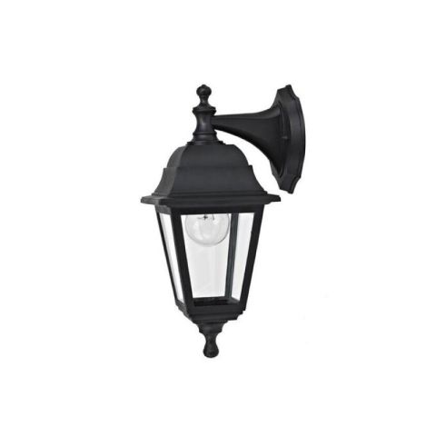 Inspire Sima E27 60W Plastic Black Outdoor Wall Light