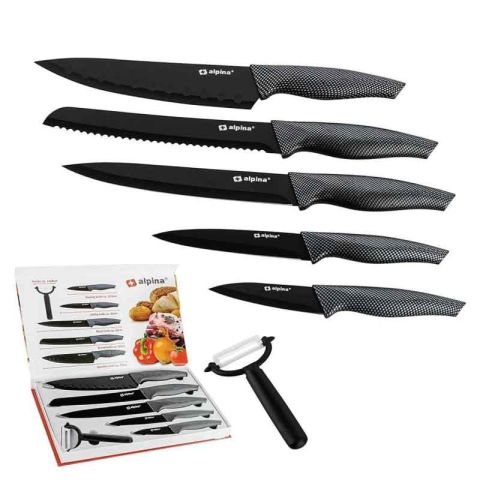 Alpina Stainless Steel 6pcs Set Non-stick Coating Set Knives