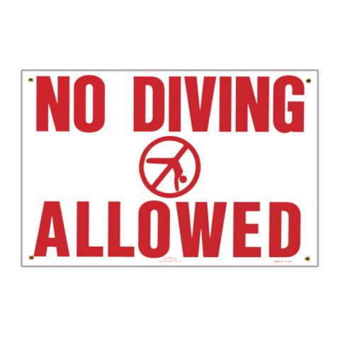 No Diving Allowed Info Sign 460x305mm