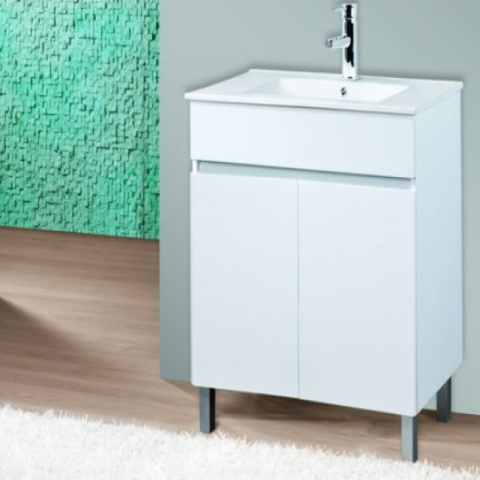 BM Luup 80cm White Basin Cabinet Set Bathroom Furniture