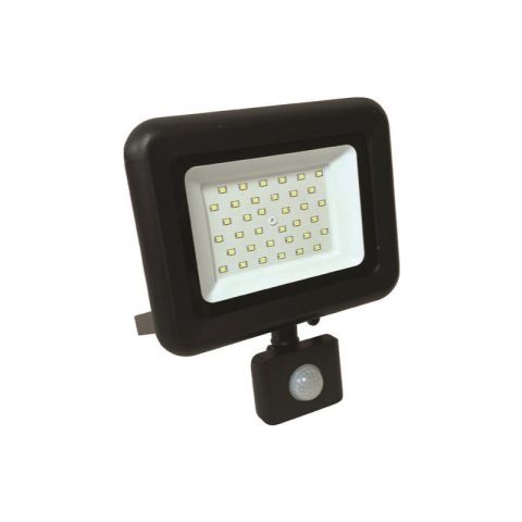 Eurolamp IP65 6500K (Cool White) 30W Black Movement Detector LED Flood Light