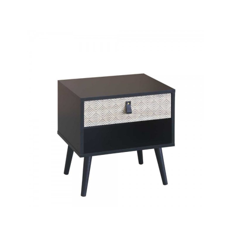 Omnia Black Sonoma 50x39x50cm Nightstand