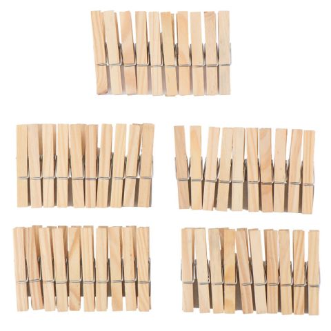 Lifetime 7cm 100pcs Wooden Clothes Pegs