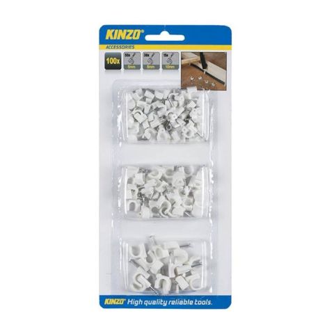 Kinzo 6-8-10mm 100pcs Cable Clips