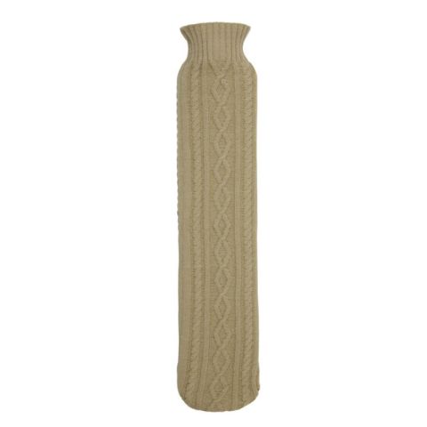 Hearth & Home 2L Long Cover Beige Hot Water Bottle