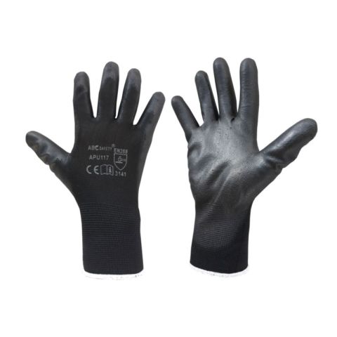 C&K Black PU Coated Gloves XXL