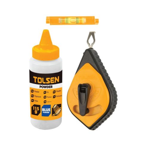 Tolsen TOL42013 30m Chalk Line Reel & Blue Powder 115g