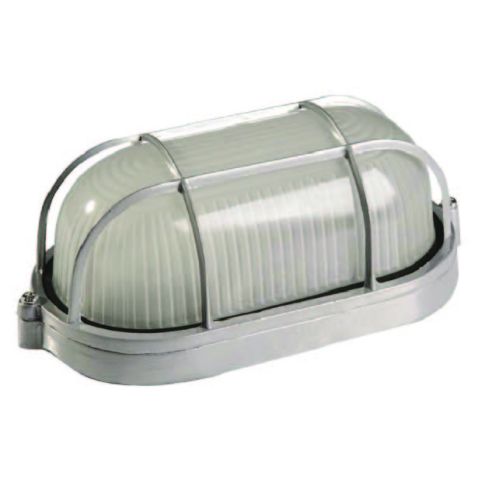 Eurolamp Bulkhead Outdoor Wall Light Grey IP44 Ε27/42