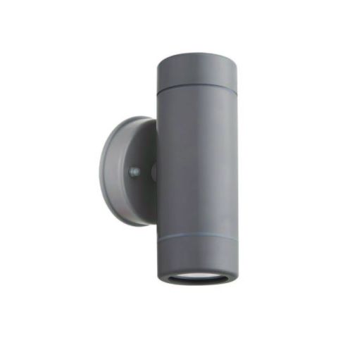 Eurolamp Gu10 2x5W Plastic Grey Outdoor Wall Light