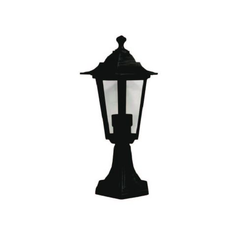 Eurolamp E27 Black Hexagonal Outdoor Post Light