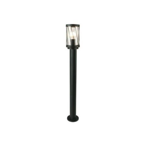 Eurolamp E27 Black Grid Pattern Metallic Column Outdoor Post Light