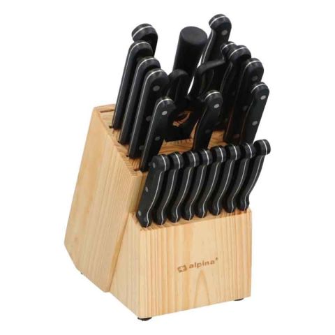 Alpina Stainless Steel 22pcs W/Block Set Knives