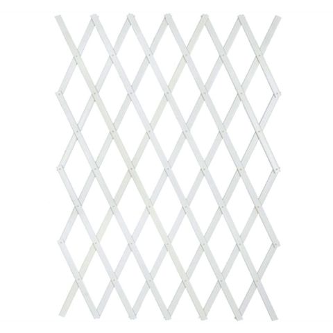 H&C 100x300cm White Expanding Trellis Panel