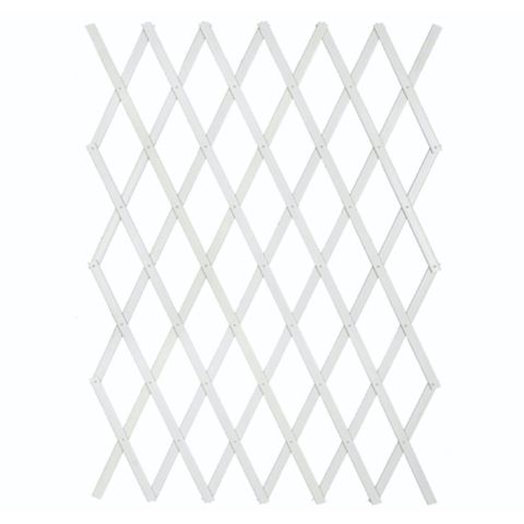 H&C 45x180cm White Expanding Trellis Panel